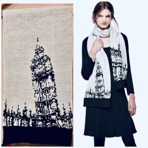 NWT Thakoon x Kohls DesigNation Collab Iconic Big Ben Winter Scarf London